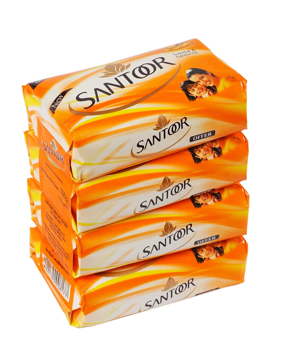 Santoor Sandal & Turmeric Soap ( pack of 4 )