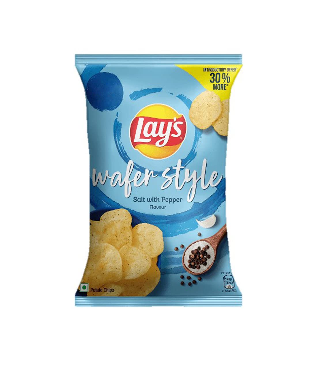 Lays Wafer Style Chips- Salt with pepper flavour
