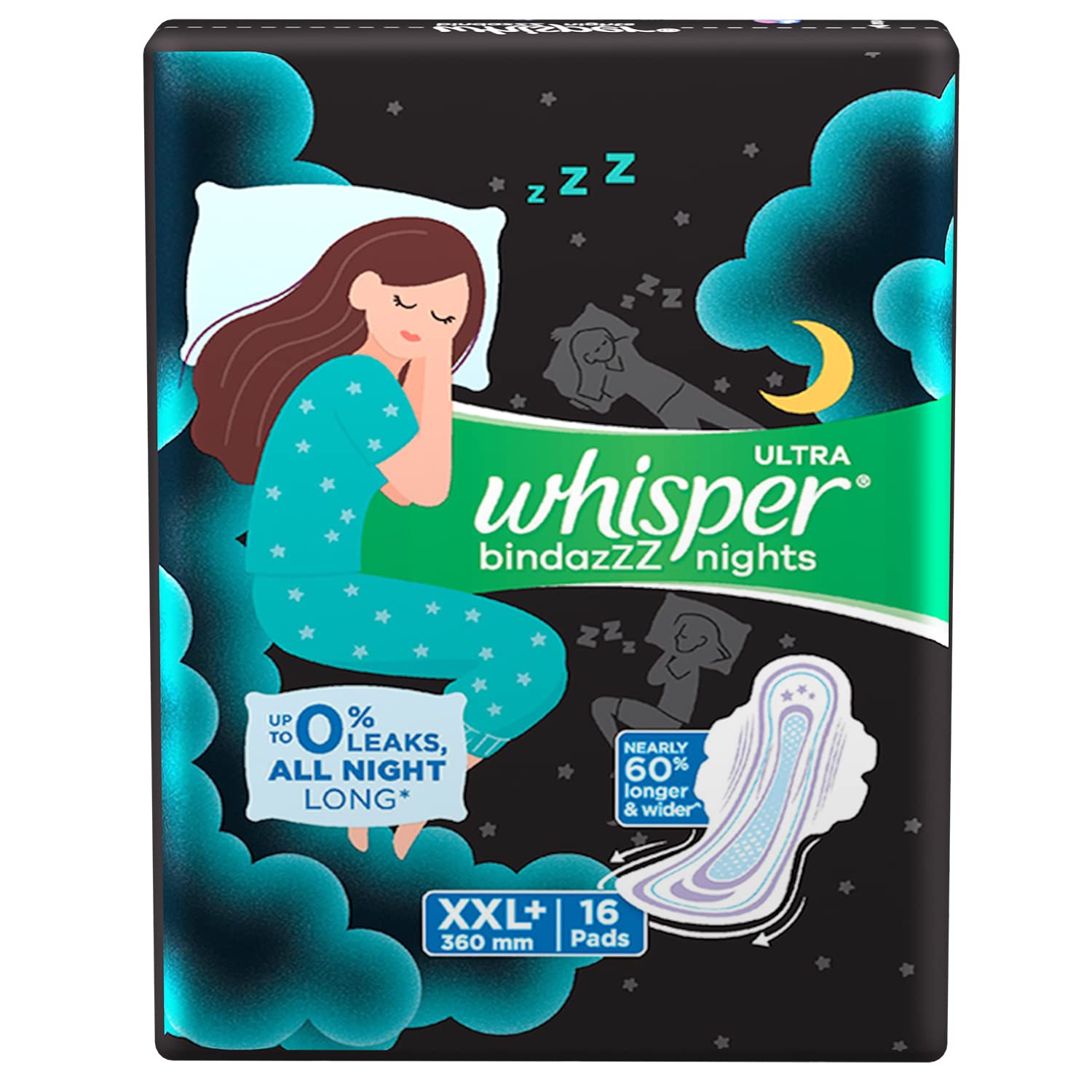 Whisper Bindazz Nights (Pack Of 16)
