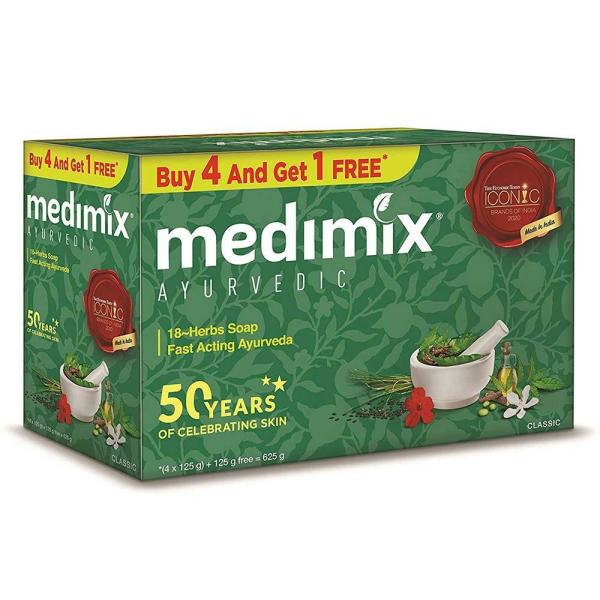 Medimix Ayurvedic 18-Herbs Classic Soap  (Buy 4 Get 1 Free)
