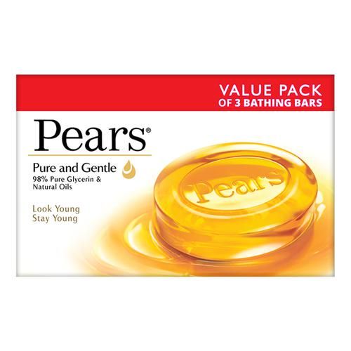 Pears Pure & Gentle Bathing Soap ( Pack of 3 Soap )